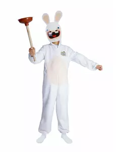 Dětský kostým Raving Rabbids s maskou, Velikost: 7-9 let (120/130 cm)