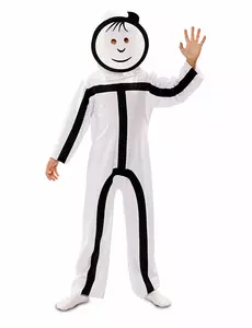 Dětský kostým Stickman Mask, Velikost: 3-4 let(92-104 cm)