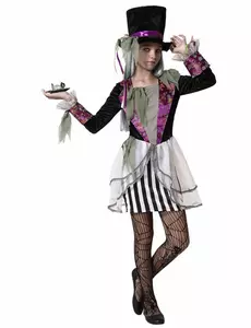 Kostým Dark Hatter pro dívky, Velikost: 3-4 let (98-115 cm)