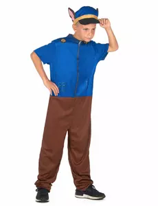 Dětský kostým policejního psa modrý, Velikost: 10-12 let (130-140 cm)