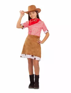 Westernový cowgirl kostým pro dívky, Velikost: 3-4 let (98 - 110 cm)