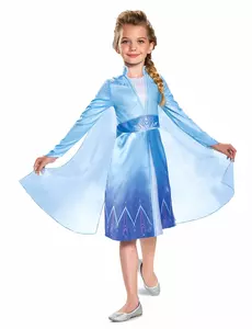 Klasický kostým Elsa Frozen 2 pro dívky, Velikost: 7-8 let (124 - 136 cm)