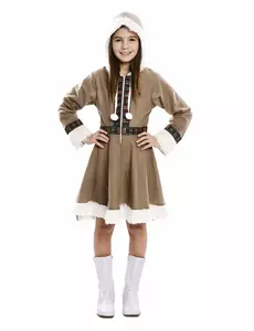 Inuit dívčí šaty – kostým, Velikost: 5-6 let(105-121 cm)