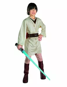 Obi-Wan Kenobi Jedi kostým se světelným mečem Star Wars pro děti, Velikost: 5-6 let(110-116 cm)