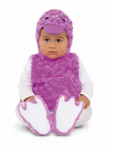 Kostým malého lila plyšového kačátka, Velikost: 0-6 měsíců (68 cm)