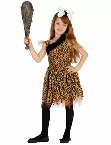 Pravěký kostým pro dívky, Velikost: 5-6 let (110-115 cm)