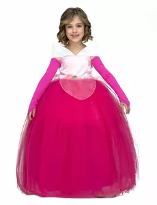 Růžový plesový princeznovský kostým pro dívky, Velikost: 6 let (110 - 122 cm)