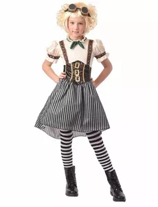 Steampunkový kostým pro dívky, Velikost: 10-12 let (130-140 cm)