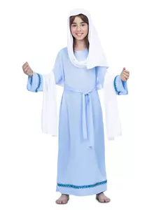 Kostým modré Panny Marie pro dívky, Velikost: 6 let (110 - 122 cm)