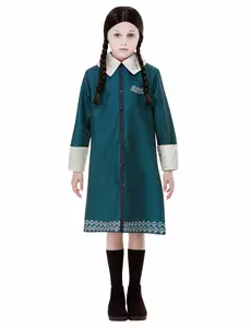 Dívčí kostým Wednesday Addams Family, Velikost: 10-12 let (145/158 cm)