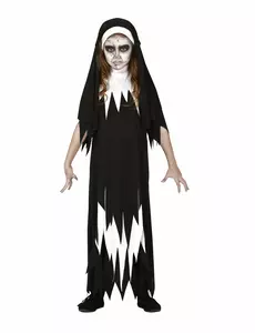 Zombie jeptiška kostým pro dívky, Velikost: 5-6 let (110-115 cm)