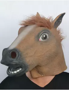 Hnědá koňská maska pro dospělé