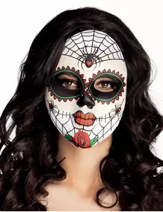 Barevná pavoučí maska pro dospělé Day of the Dead