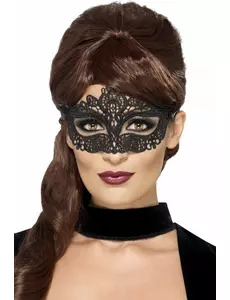 Černá krajková maska pro ženy