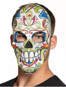Maska Dia de los Muertos bílá