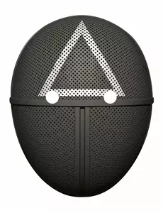 Plochá kartonová maska „brankář“ – symbol trojúhelník (hra)