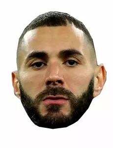 Kartonová maska Karim Benzema