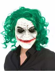 Latexová maska psychopatického harlekýna pro dospělé Halloween