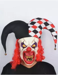 Děsivá latexová maska Joker pro dospělé Halloween
