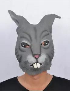 Latexová maska šedého králíka pro dospělé