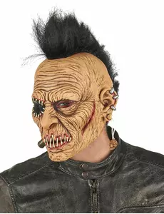 Latexová punková maska s čírem pro dospělé