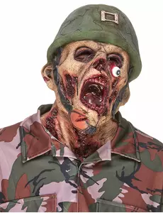 Latexová maska zombie vojáka pro dospělé