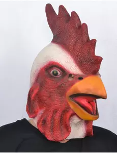 Latexová maska kohoutí hlavy pro dospělé