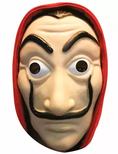 Plochá kartonová maska lupiče pro dospělé