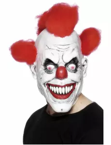 Děsivá klaunská maska pro dospělé na Halloween