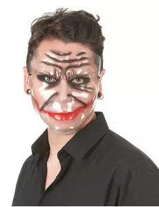 Průhledná maska s roztrženou čelistí pro dospělé