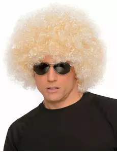 Obří blond afro paruka 70. let