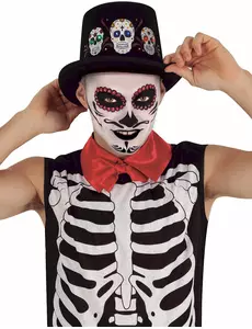 Svítící klobouk Day of the Dead pro dospělé