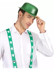 Zelený flitrovaný buřinka na Den sv. Patrika pro dospělé