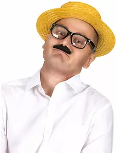 Žlutý slaměný klobouk boater