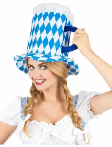 Klobouk pivo (modro-bílý) pro dospělé