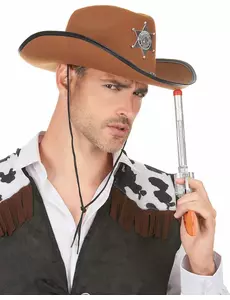 Hnědý šerifský klobouk pro dospělé