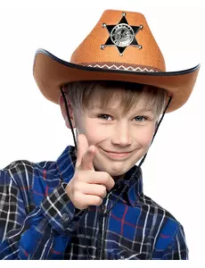 Hnědý šerifský klobouk pro děti