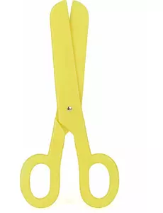 Obří žluté nůžky
