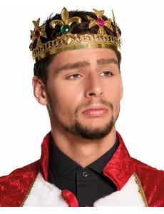 Královská koruna pro dospělé s umělými drahokamy