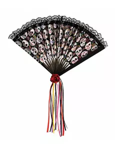 Vějíř Dia de los muertos 42 cm pro dospělé