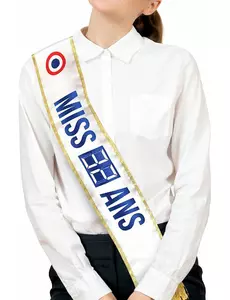 Personalizovatelná šerpa Miss Birthday s diplomem a plstí