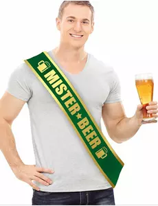 Pánská zelená šála Mister Beer