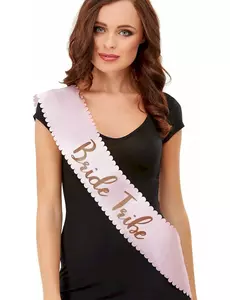 Růžová šerpa Bride Tribe EVJF pro dospělé