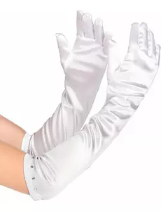 Dětské dlouhé bílé rukavice