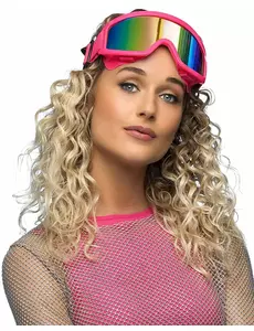Fluorescenčně růžové lyžařské brýle pro dospělé