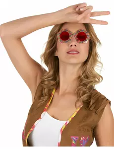 Hippie brýle Flower pro dospělé