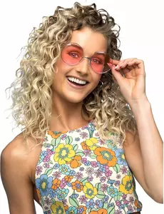Obří kulaté růžové hippie brýle