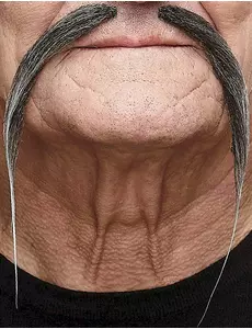 Šedý čínský knír pro dospělé