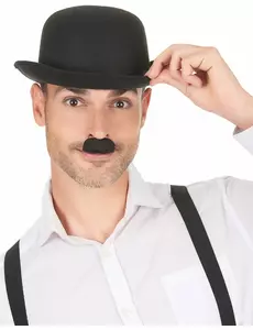Černý knír Charlie Chaplin pro dospělé