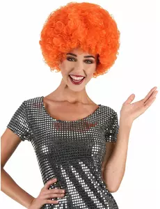 Oranžová klaunská paruka pro dospělé